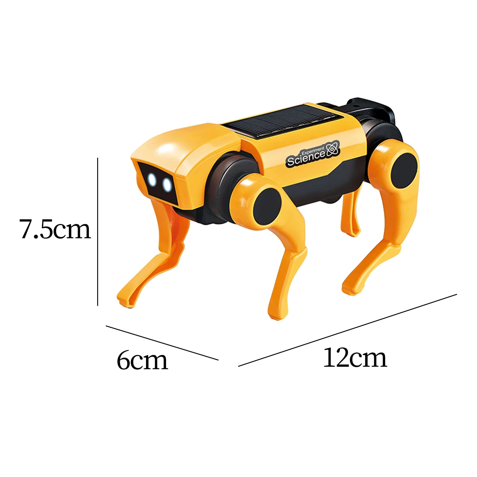 Juguete Rompecabezas de Ciencia y Tecnología, perro mecánico eléctrico solar para niños, juguete educativo inteligente.