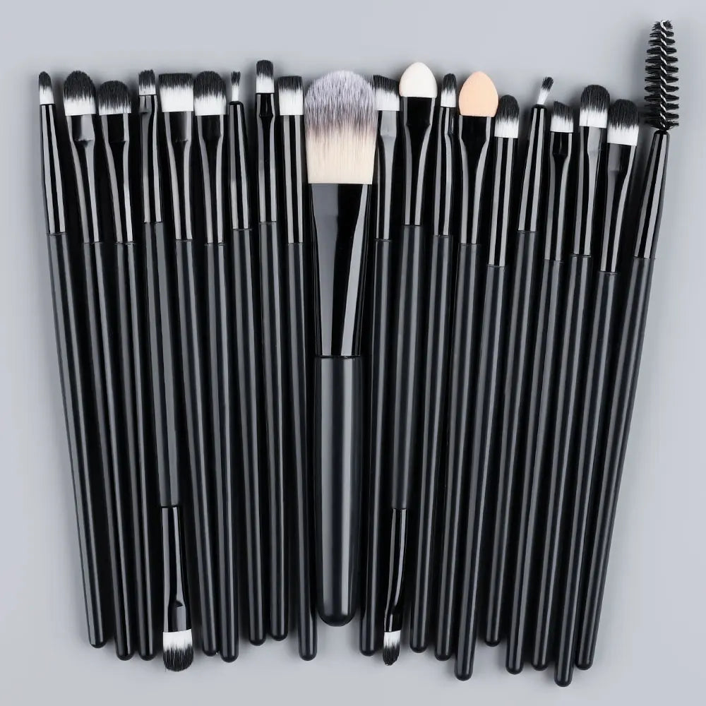 Juego de 20 brochas de maquillaje, para sombras de ojos y maquillaje