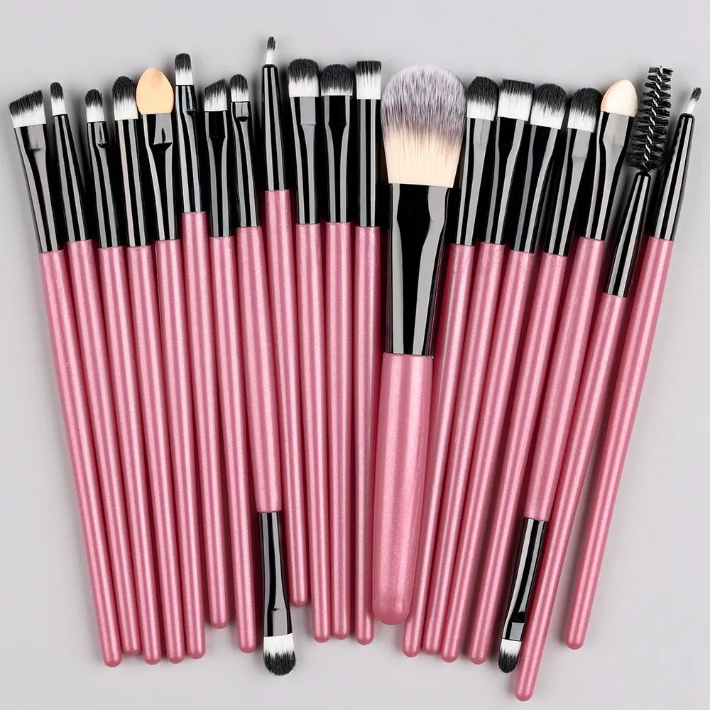 Juego de 20 brochas de maquillaje, para sombras de ojos y maquillaje