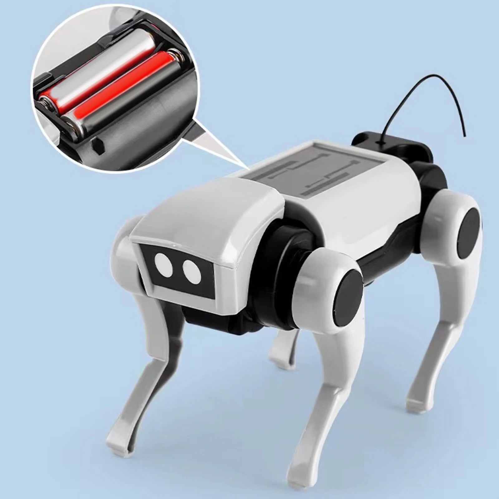 Juguete Rompecabezas de Ciencia y Tecnología, perro mecánico eléctrico solar para niños, juguete educativo inteligente.