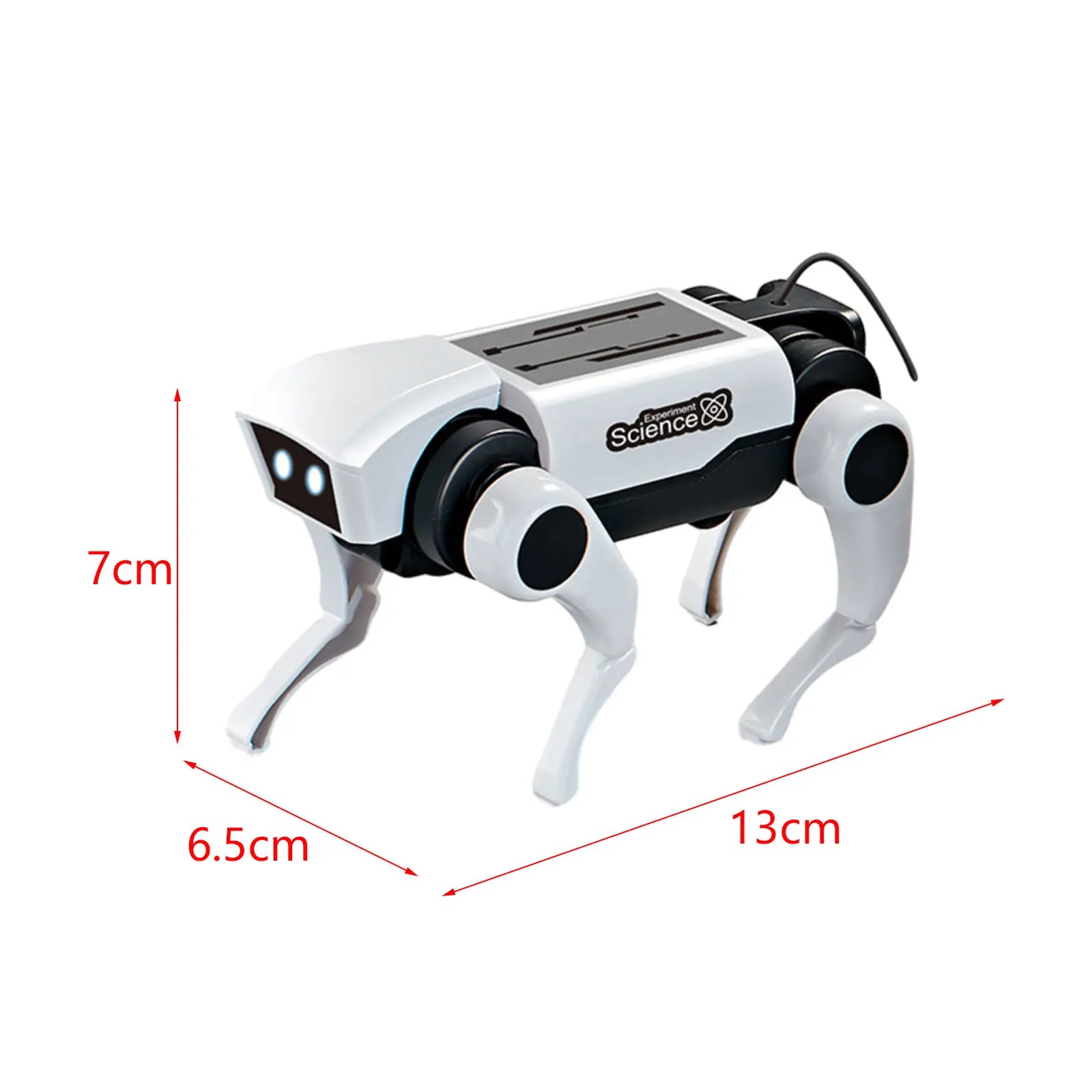 Juguete Rompecabezas de Ciencia y Tecnología, perro mecánico eléctrico solar para niños, juguete educativo inteligente.