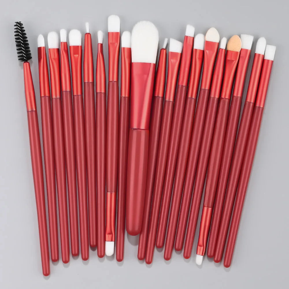 Juego de 20 brochas de maquillaje, para sombras de ojos y maquillaje