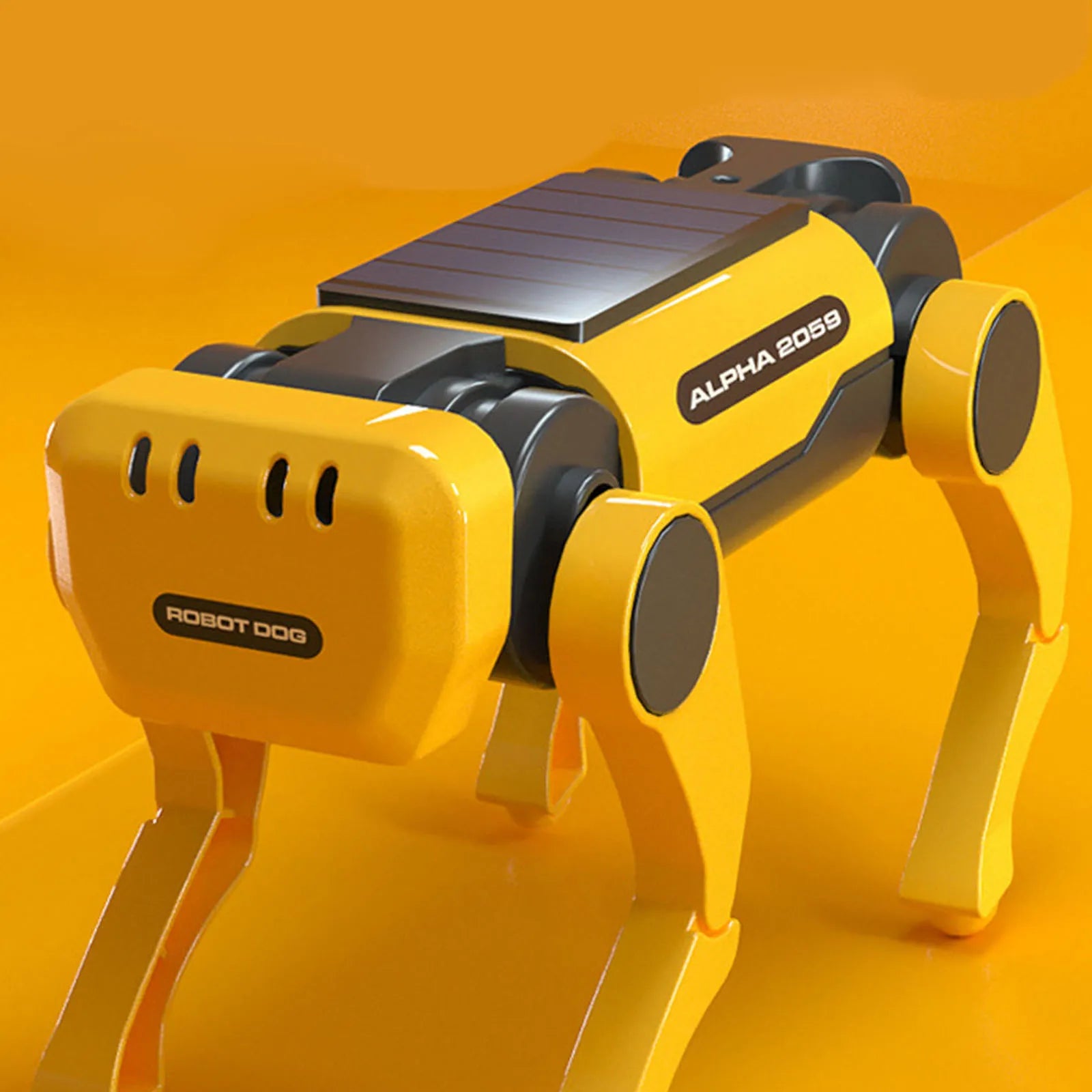 Juguete Rompecabezas de Ciencia y Tecnología, perro mecánico eléctrico solar para niños, juguete educativo inteligente.