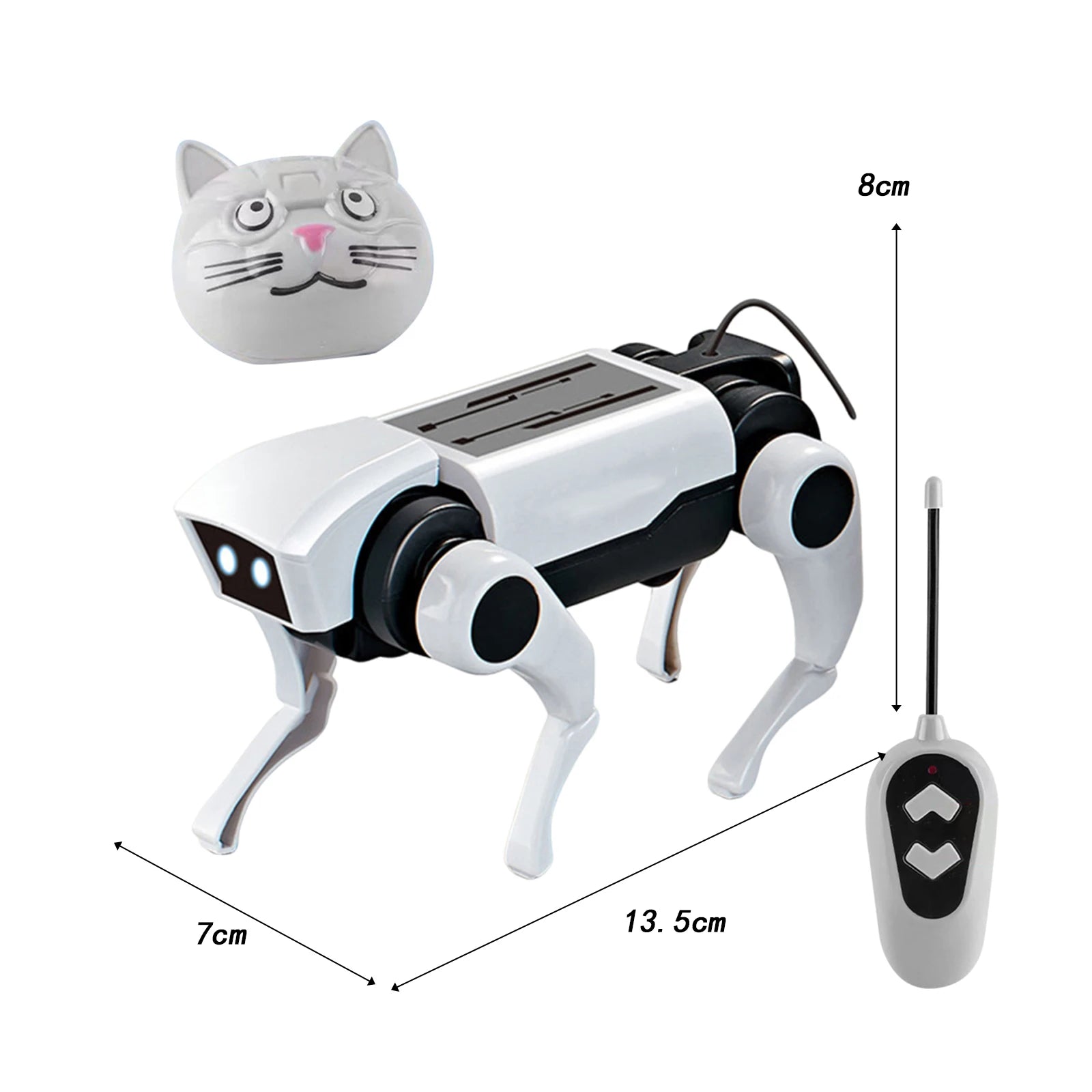 Juguete Rompecabezas de Ciencia y Tecnología, perro mecánico eléctrico solar para niños, juguete educativo inteligente.